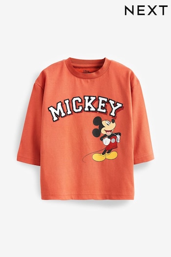 Red Mickey Mouse License Long Sleeve T-Shirt (3mths-8yrs) (D54725) | £11 - £13