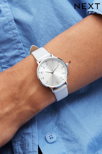 Silver Shimmer Simple Strap Watch (D54905) | £22