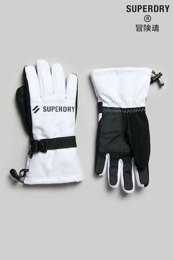 Superdry White Sport Ski Gloves (D55107) | £40