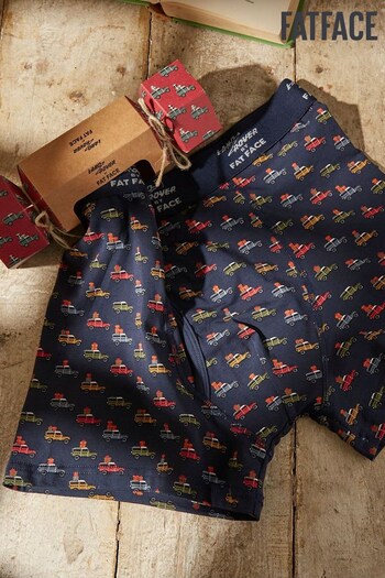FatFace Blue Land Rover Boxers In A Cracker (D55122) | £12.50