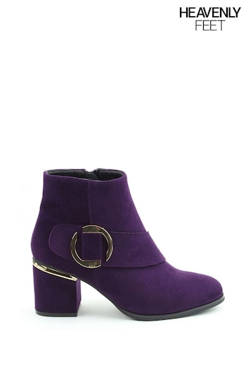 Heavenly Feet Ladies Purple Vegan Friendly Ankle Boots (D55144) | £55