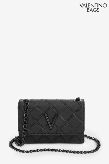 Valentino Bags Black Blush Flap Quilted Cross-Body Bag (D55150) | £85