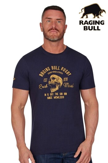 Raging Bull Blue Skull T-Shirt (D55181) | £32 - £34