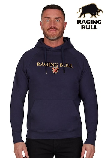 Raging Bull Blue Chest Crest Overhead Hoodie (D55186) | £69 - £79