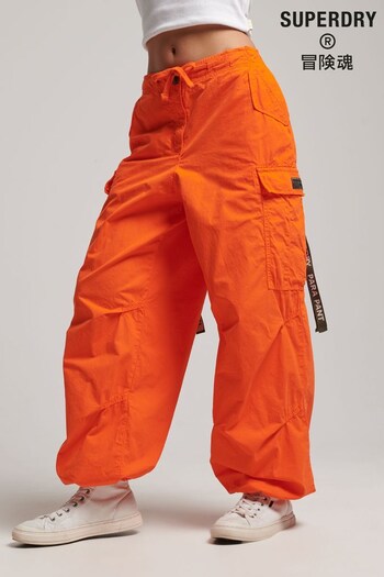 Superdry Orange Baggy Parachute Mini Trousers (D55395) | £65