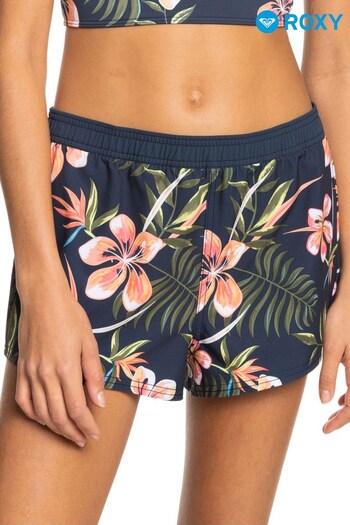 Roxy Blue Floral Into The Sun 2 Inch Swim Board ngda Shorts (D55426) | £45