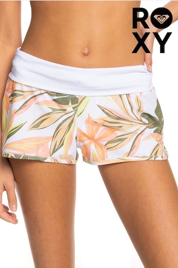Roxy White Floral Endless Summer Swim Board Shorts (D55427) | £45