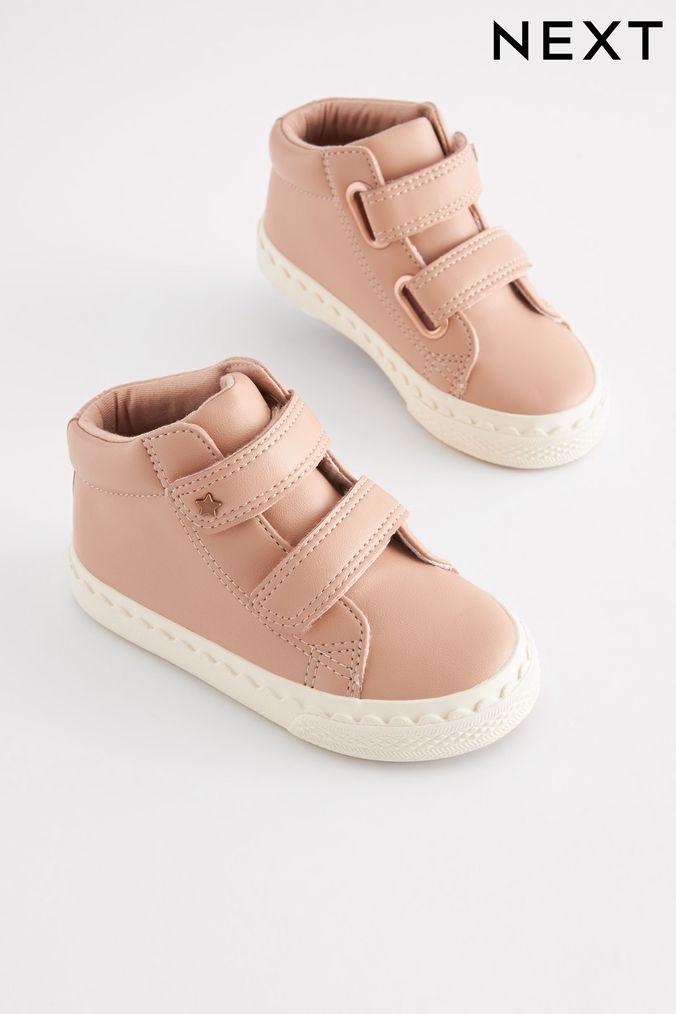Pink Standard Fit (F) High Top Trainers (D55442) | £21 - £23