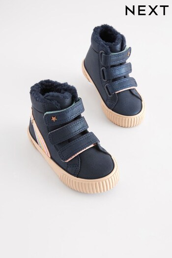 Navy Rainbow High Top Trainers (D55449) | £23 - £25