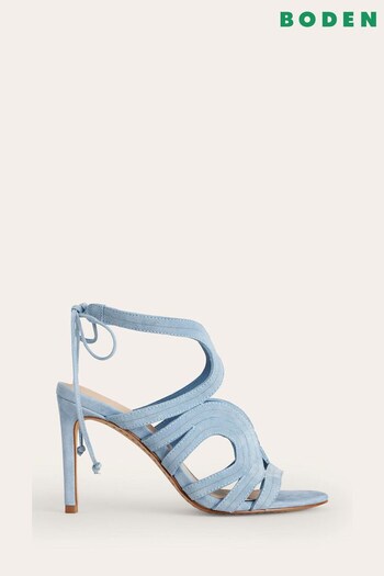 Boden Blue Cut-Out Heeled Sandals (D55489) | £70