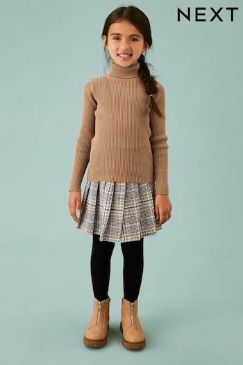 Pink Pleated Check Skirt (3-16yrs) (D55535) | £14 - £19