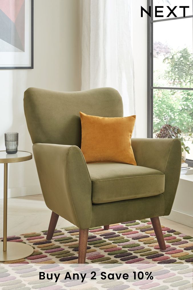 Next shop velvet armchair
