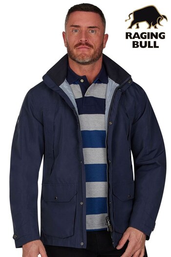 Raging Bull Blue Waterproof Rain Jacket (D55778) | £179 - £199