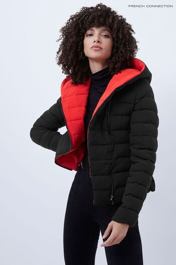 French Connection Iola Black Puffa Coat (D55810) | £130