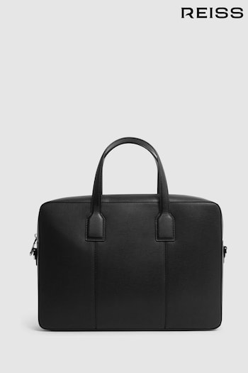 Reiss Black Dominik Leather Briefcase (D55830) | £198