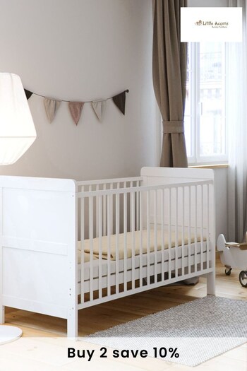 Little Acorns White Classic Cot Bed (D56185) | £200