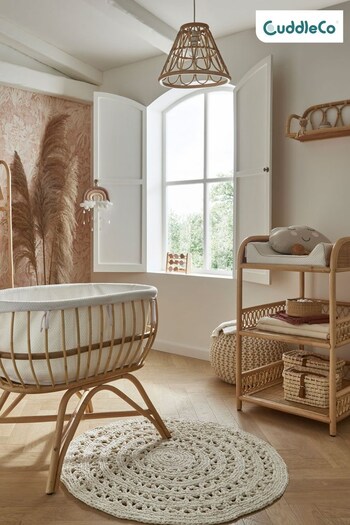 Cuddleco Natural Aria 2 Piece Set With Crib Changer Rattan (D56202) | £477