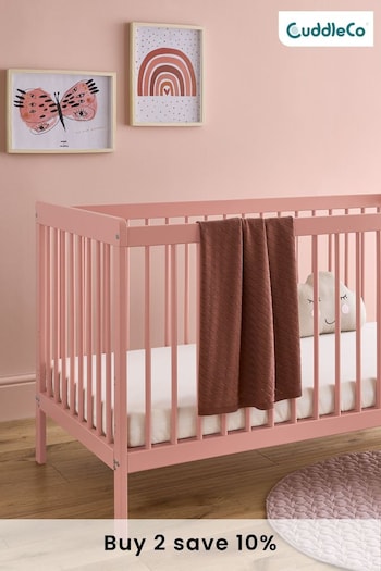 Cuddleco Pink Nola Cot Bed Soft Blush In Pink (D56223) | £199