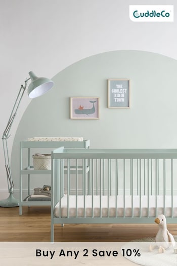 Cuddleco Green Nola 2 Piece Nursery Furniture Set Flint Blue (D56226) | £299