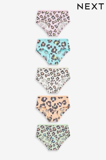 Bright Animal Print Hipster Briefs 5 Pack (2-16yrs) (D56373) | £9.75 - £13.75