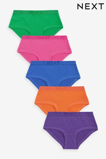 Multi Bright Rainbow Hipster Briefs 5 Pack (2-16yrs) (D56379) | £9.75 - £13.75