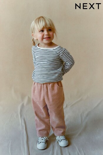 Pale Pink Corduroy Trainers Trousers (3mths-7yrs) (D56528) | £14 - £16