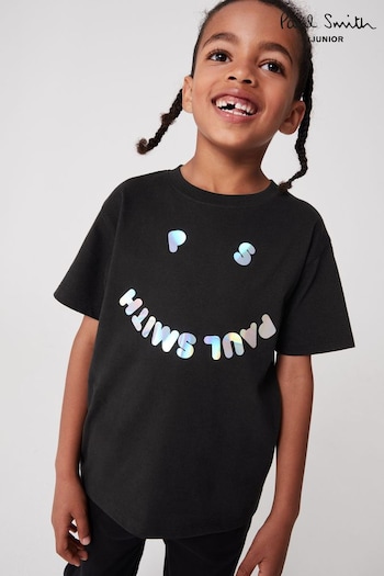 Paul Smith Junior Short Sleeve Holographic 'Happy' Design T-Shirt (D56580) | £45