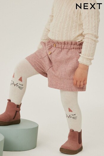 Pink Pull-on Shorts Organic & Tights Set (3mths-7yrs) (D56599) | £18 - £22