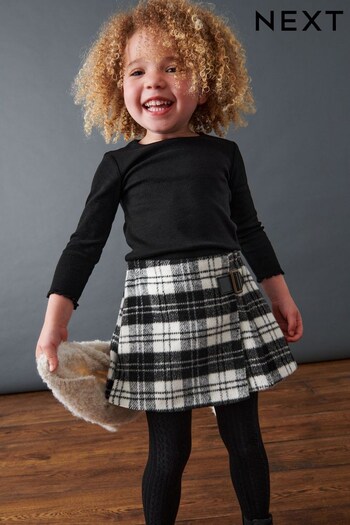 Black/White Kilt Skirt & Tights Set (3mths-10yrs) (D56605) | £21 - £25