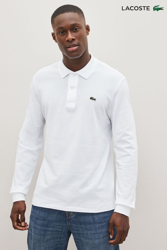 Lacoste white polo 2025 mens