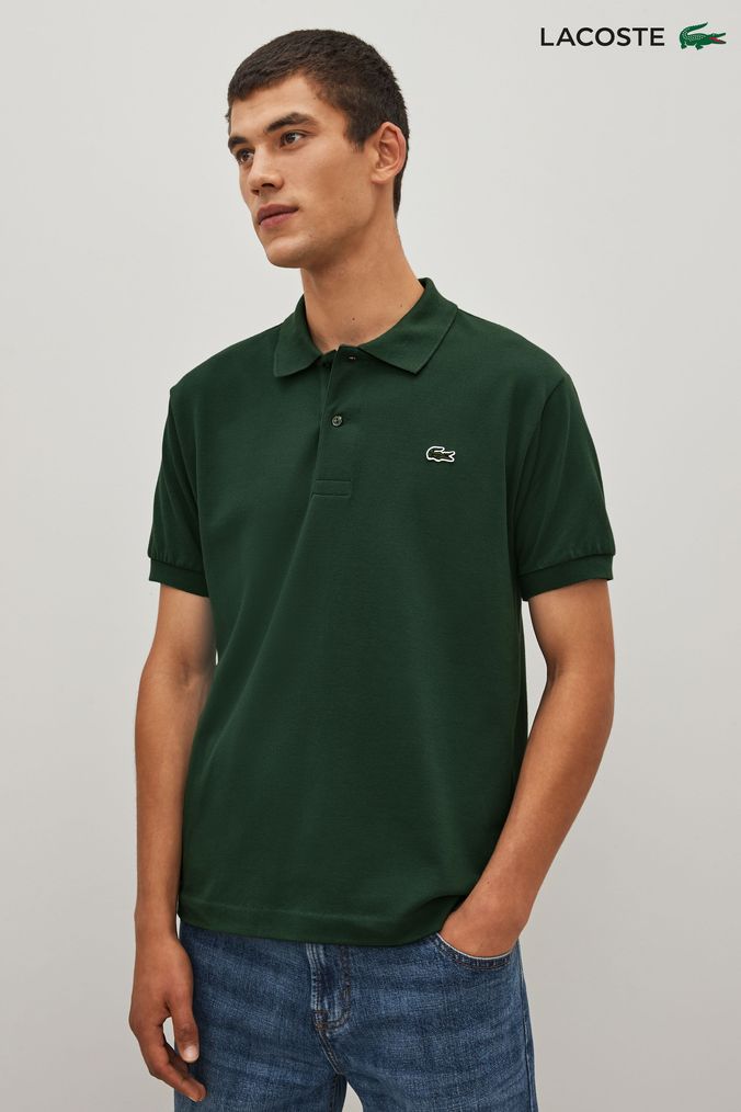 Buy Men s Lacoste Green Polo Shirts Tops Online Next UK