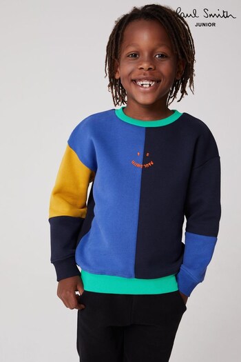Paul Smith Junior Boys 'Happy' Crew Neck Sweatshirt (D56672) | £70