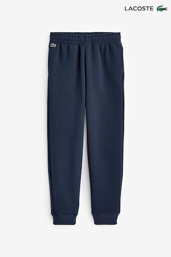Lacoste Masculino Blue Fleece Children Tracksuit Trousers (D56719) | £55 - £65