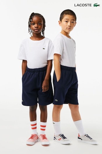 Lacoste Blue Fleece Children belted Shorts (D56726) | £40 - £50
