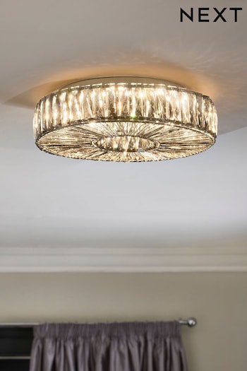Smoke Grey Aria Large Flush Fitting Ceiling Light (D56851) | £160