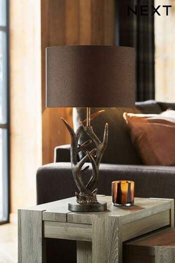 Black Antler Table Lamp (D56857) | £70
