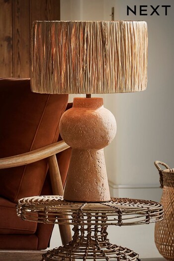 Terracotta Orange Kendi Table Lamp (D56867) | £110