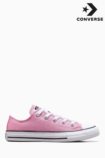 Converse Box Pink Prism Glitter Low Top Trianers (D56935) | £40