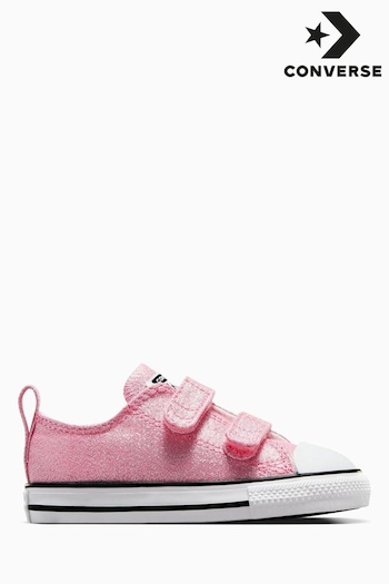 Converse Pink Infant Prism Glitter 2V Easy On Trainers (D56940) | £37