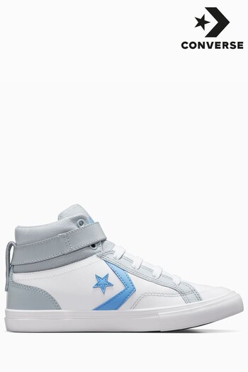 Converse White/Blue Youth Pro Blaze Strap Sport Remastered Trainers (D56973) | £50