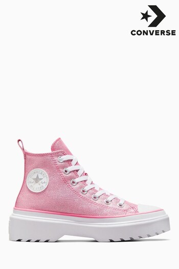 Converse Pink Lugged Lift Youth Trainers (D56988) | £60