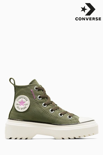 Converse CT70 Khaki Green Lugged Lift Junior Trainers (D56990) | £55