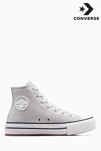 Converse Silver Eva Lift Youth Trainers (D56996) | £60