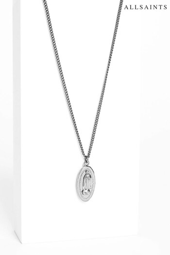 AllSaints Black Sterling Pendant Necklace (D56998) | £115