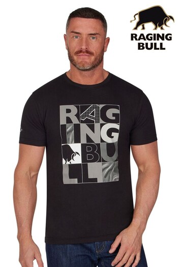 Raging Bull Black Block Collage T-Shirt (D57046) | £32 - £34