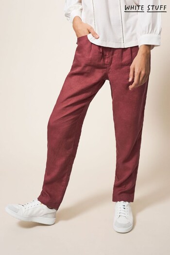 White Stuff Purple Rowena Linen Trousers (D57197) | £70