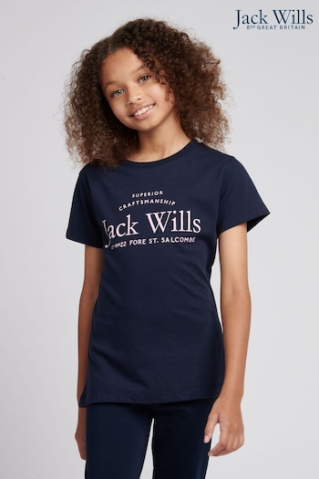 Jack Wills Blue Classic Crew Neck T-Shirt (D57287) | £18 - £24