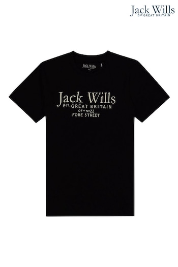 Jack Wills Script Black T-Shirt (D57304) | £18 - £24