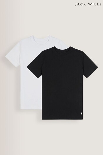 Jack Wills Black Lounge Peached T-Shirts 2 Pack (D57332) | £25 - £36