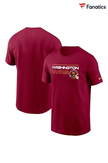 Nike Red NFL Fanatics Washington Football Team Broadcast T-Shirt (D57366) | £25